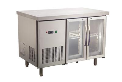 China Counter Depth Back Bar Refrigerator With Two Door , 225L Commercial Refrigerator Freezer for sale