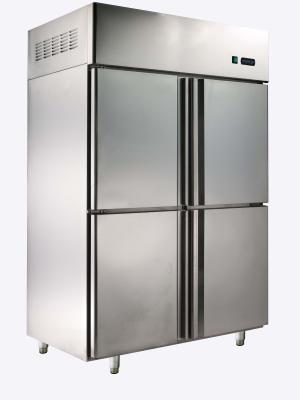 China Stainless Steel Four Small Doors Commercial Refrigeration Equipment 900L For Hotel for sale