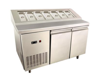 China Energy Saving Stainless Steel Freezer With GN Pan , 2 Door Under Counter Fridge for sale