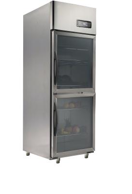 China Upright Display Double Door Refrigerator With Ventilated Cooling , 600x800x1930 for sale