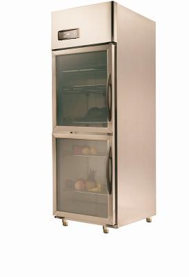 China Upright Commercial Refrigerator Freezer 425L , Two Door Refrigerator For Bar for sale