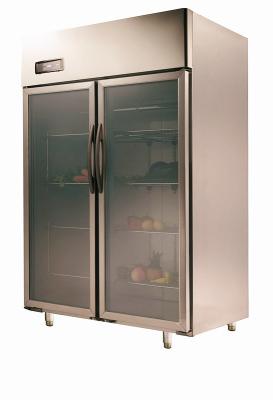 China 2 Door Freezer Upright Display Refrigerator 1000L , -2℃~+10℃ for sale