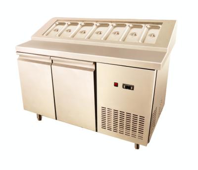 China Commercial Pizza Prep Cooler With GN Pan , 225L  Pizza Prep Counter for sale