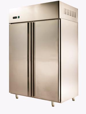 China refrigerador vertical comercial asiático de la puerta doble 900L para el supermercado, 1215x800x1930 en venta