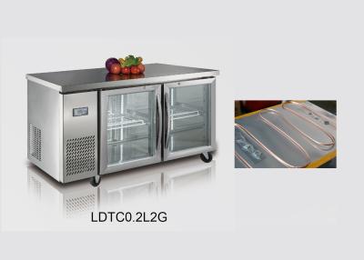 China _ Two Door Undercounter Refrigerator Freezer 240L , Saladette Refrigerated Counter zu verkaufen