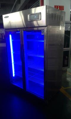 China Commercial Grade meat refrigerator showcase / display / frezzer /304 / 201 stainless steel doors for sale