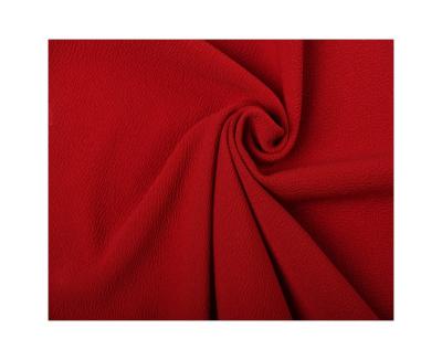 China Double Faced High Quality Red Black Polyester 97% Spandex 3% Fabric Control Dyeing Fieece In One Side Fabric for sale