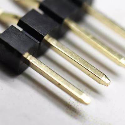 Κίνα 2.54mm θέσεων 2~40pin 1row ενιαία πλαστική επιγραφή SMT καρφιτσών σωστής γωνίας καμμμένη προς πώληση