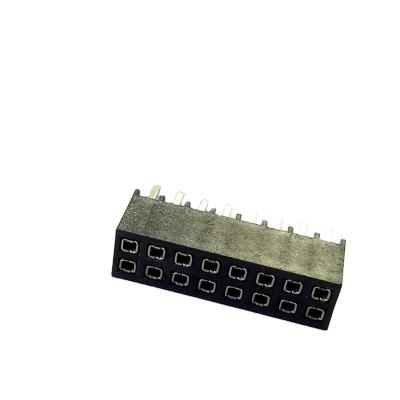 China 2.54mm Pitch Double Row Pin Header , 2-50Pin Box Header Connector Te koop