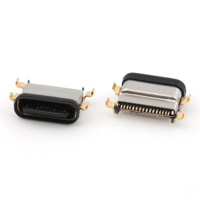 중국 USB C 16Pin Type C Female Connector Mid Mount 1.13mm IPX8 Waterproof With LIM 판매용