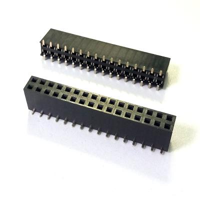 China PA6T Single Dual Row 16 Pin Female Header Connector 2.54mm Pitch for sale