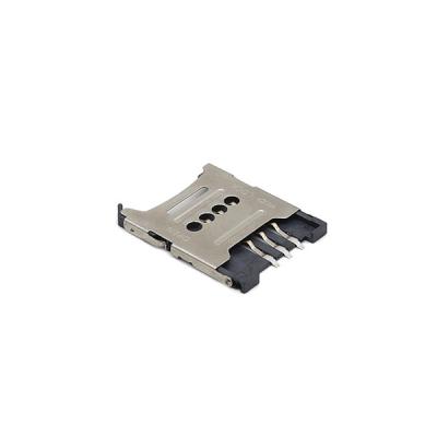 China H1.5mm 1.8mm Micro Sim Holder SMT Flip Type 6P Micro Sim Socket for sale