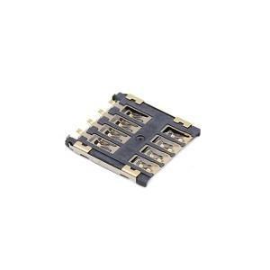 China De Duurzaamheid van de Trekkrachth1.8mm 5000 Cycli van LCP 8 Pin Micro SIM Kaart Stopcontact Connector Push Te koop