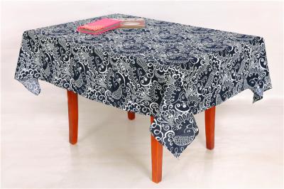 China Handmade Technics Custom Printed Tablecloths With Classic Damask Pattern for sale