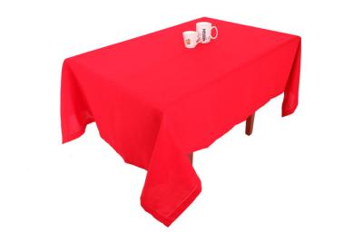 China Natural Linen Look Tablecloths , Assorted Sizes 60x84 Inch Dining Table Cloth for sale