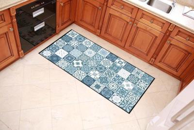 China Colorful Checkered Welcome Home Mat , Polyester Filling Outdoor Entrance Mats for sale