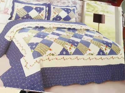 China La cama casera a cuadros azul acolcha la suave al tacto para la decoración interior del hogar en venta