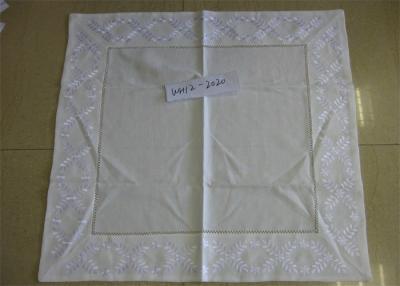 China Beige Color Linen Like Tablecloths Square Shaped With ISO9001 Certificated for sale