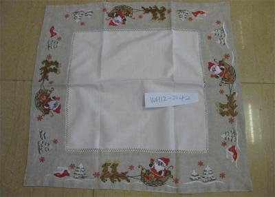 China Polyester Fabric Linen Hemstitch Tablecloth Durable For Home And Hotel for sale