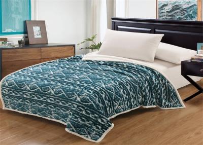 China Household Bedding Coral Fleece Blanket Turquoise With ISO9001 Certificated for sale