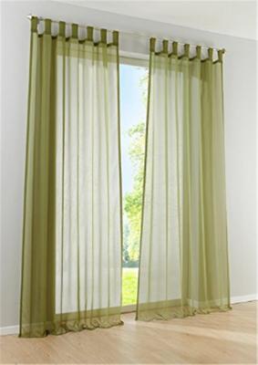 China Grass Green Custom Window Curtains Dry Cleaning Only Top With Rings Design for sale