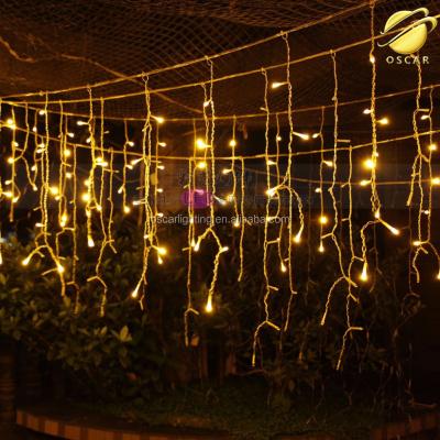 China 100% Copper Wire OSCILLATOR LED Curtain Icicle String Lights New Year Christmas LED Icicle Lights 220V Waterproof for sale