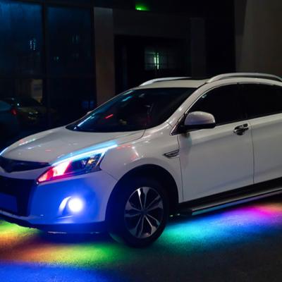 China Mobile APP LED RGB Remote Control Universal Car Color Changing Waterproof Chassis External Light Led Flexible Bar 12v 30 for sale