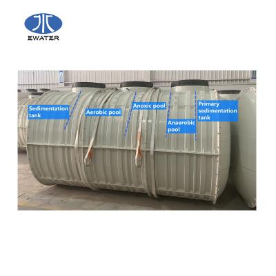 China Hot Selling Rural Sewage Treatment MBBR Bio FRP Media Cast Johkasou Water Purification Tank for sale