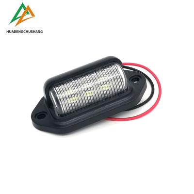 China ABS wholesale DC9-30V 6smd integrated nondestructive installation led license plate light for sale