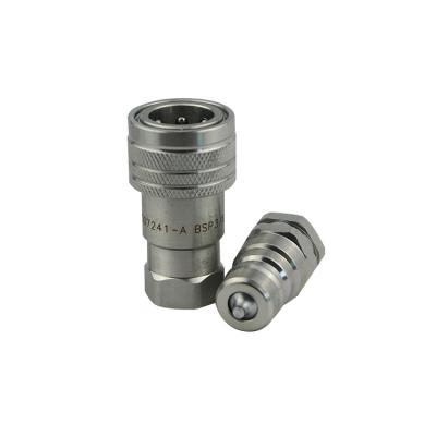 China Hydraulic machinery iso7241a series super high pressure stainless steel hydraulic quick coupling for sale