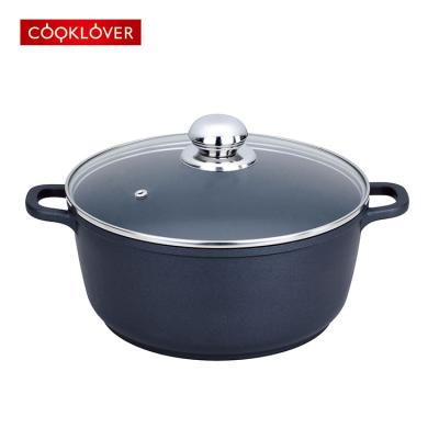 China 24cm viable die cast aluminum stick liner cd bottom non cooking pot cookware set for sale