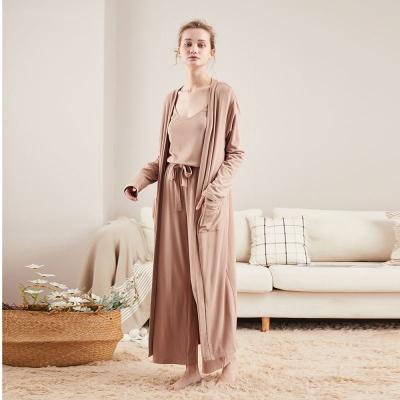 China ODM Costom Spring Ladies Salon Apparel Equipment Breathable Lounge Set Knitted Viscous Spandex Tops And Pants 2 Pcs Salon Wear for sale