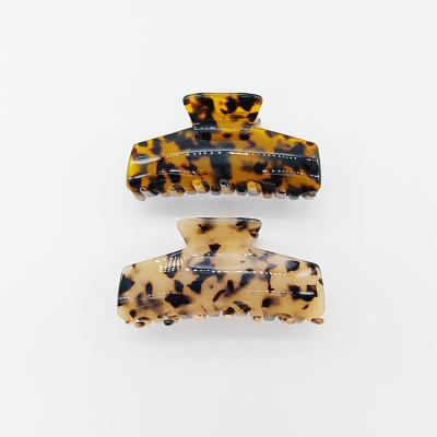 China Korean Style 9cm Leopard Print Acetate Hair Claw Clip Tortoiseshell Hair Claw Clips High Quality 95%/Steel5% Acrylic Hair Claw Clips for sale