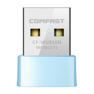 China New design OEM 150mbps 2.4G usb ethernet adapter WU816N desktop windows use wifi usb wireless adapter for sale