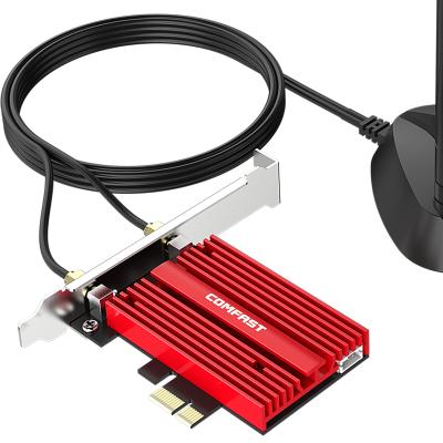 China Desktop Comfast CF-AX200 Plus PCI-E 3000mbps WiFi 6 Network Card Adapter with Intel AX200 CPU for sale