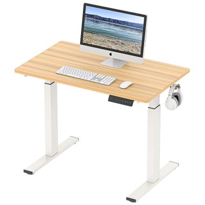 China (Height)Adjustable Work To Fit Oak Stand Up Ergonomic Motorized Electric Wood Adjustable Corner Laptop Height Desk Computer Desk for sale