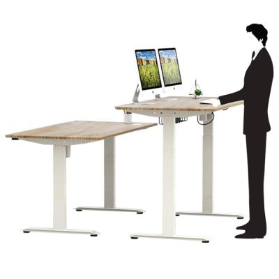 China (Height)Adjustable Modern Resin Table Top Frame Adjust PC Study Standing Electric Height Adjustable Computer Desk For Study for sale