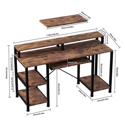 China Modern Executive Furniture Study Computer Desks Custom Price (Size) Adjustable Cheap Industrial Wooden Home Office for sale