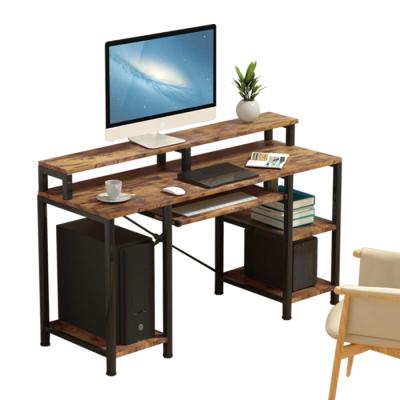 China (Size) Modern Adjustable PC Computer Table Top Computer Table Writing Workstation Study Office Furniture Executive Wood Desk for sale