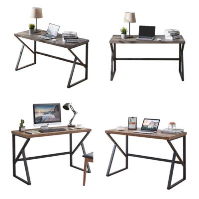 China Sturdy Adjustable (Height) Vintage Study Writing Industrial Home Office Desk , Wooden Metal Computer Desk for sale