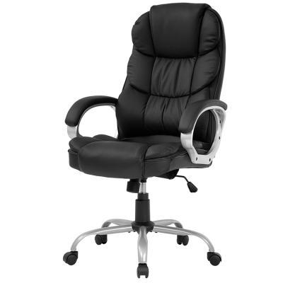 China Executive Adjustable Ergonomic High Swivel PU Leather Task Computer Desk Rotation Chair for sale