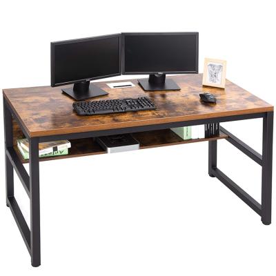 China (Height)Adjustable Metal Hole Cable Cover Computer Desk With Shelf for sale