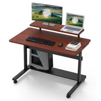 China (Height)Adjustable CPU Holder Rolling Sit Stand Ergonomic Height Adjustable hoom office computer desk for sale