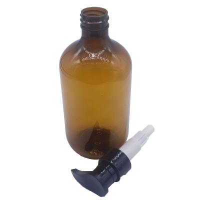 China Amazon Hot Sale 500ml 16oz Amber Spray Bottle Essential Oil Cosmetic Bottle With Pump for sale