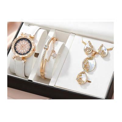 China New 6pcs DIVER women quartz watch set bracelet necklace earrings watch fashion jewelry sets with gift box for women for sale