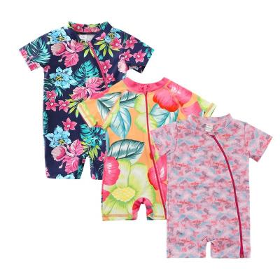 China Girls QUICK DRY One-Piece Swimwear Baby Sun Swimming Suit Protective One-Piece Design 2023 New for sale