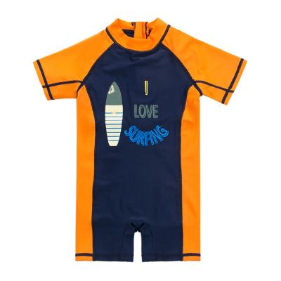 China Baby Boy Breathable Eco-Friendly Swimsuit Kids One Piece Cartoon Printed Swimsuit 3-24M Swimming Wear for sale