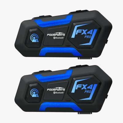 China Good Quality 2PCS Fodsports FX4 Bluetooth Interphone Bluetooth 5.0 Headset Headset Intercom Voice Control Pro 1KM for sale