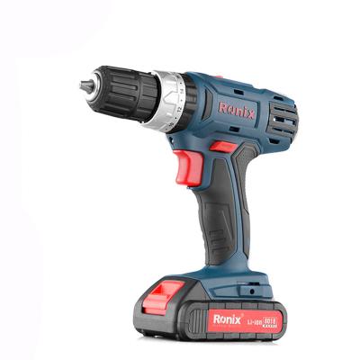 China Household RONIX Model 8018 Cordless Drill 18V 1.5Ah With 2 Batteries 30N.M Cordless Driver Drill for sale