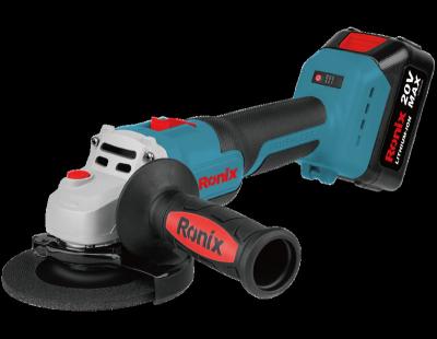 China Powerful Ronix 20V 4.0A in Cordless Electric Brushless Cordless Actions 8912K 115mm New Machine- Mini Disc Angle Grinder for sale